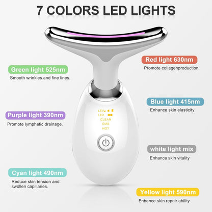 Masajeador Antiarrugas Facial con 7 Luces LED
